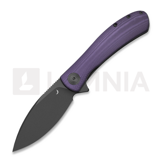 Trollsky Knives Mandu EVO Magnacut 접이식 나이프, Purple G-10, Black Stonewash