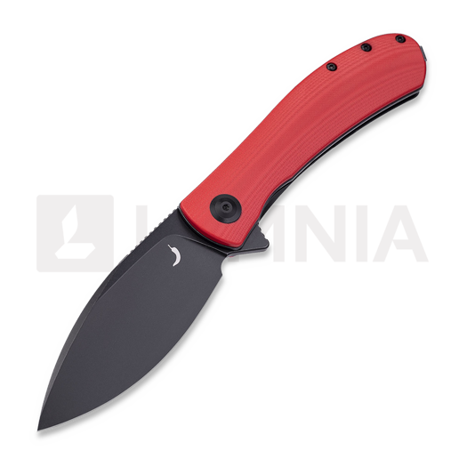 Trollsky Knives Mandu XL 14C28N vouwmes, Red G-10, Black Stonewash