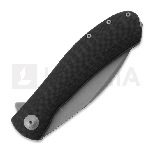 Trollsky Knives Mandu XL D2, Black Carbontex G-10, Dark Bead Blast