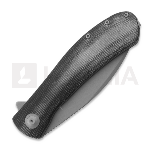 Trollsky Knives Mandu XL D2, Black Micarta, Dark Bead Blast