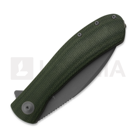 Trollsky Knives Mandu XL D2, Green Micarta, Dark Bead Blast