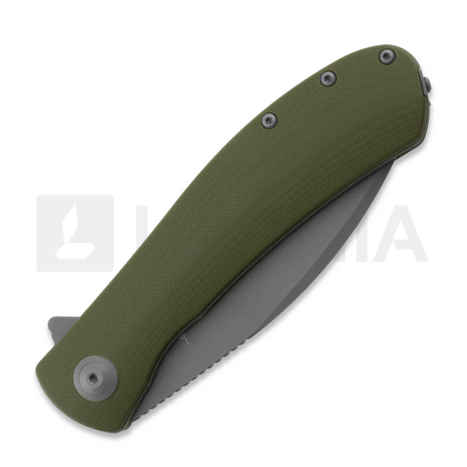 Trollsky Knives Mandu XL D2, OD Green G-10, Dark Bead Blast