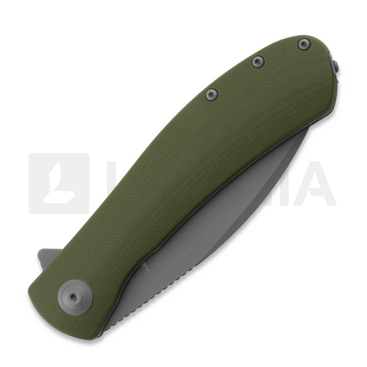Trollsky Knives Mandu XL D2, OD Green G-10, Dark Bead Blast