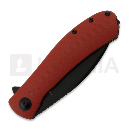 Trollsky Knives Mandu XL D2, Red G-10, Black Stonewash