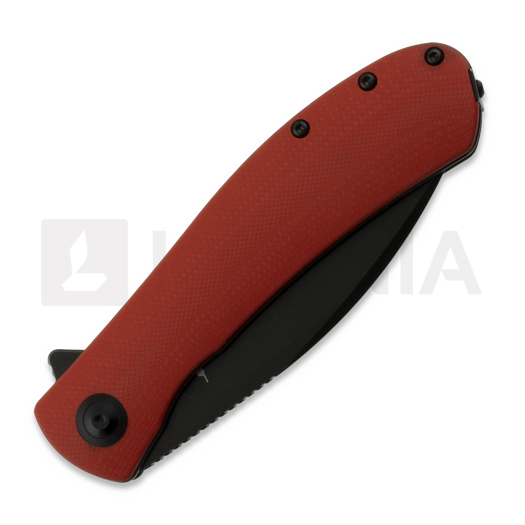 Trollsky Knives Mandu XL D2, Red G-10, Black Stonewash