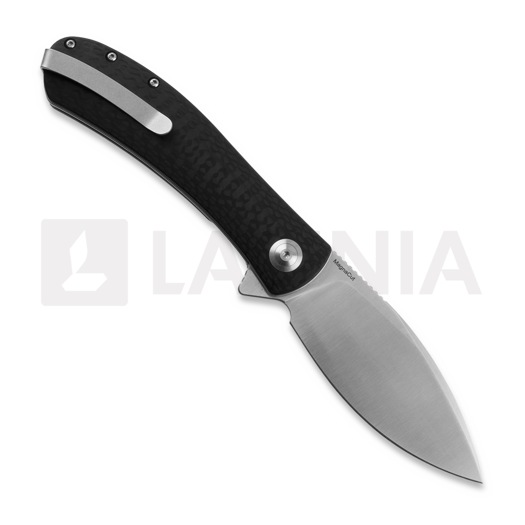 Trollsky Knives Mandu XL Magnacut, Black Carbontex G-10, Satin