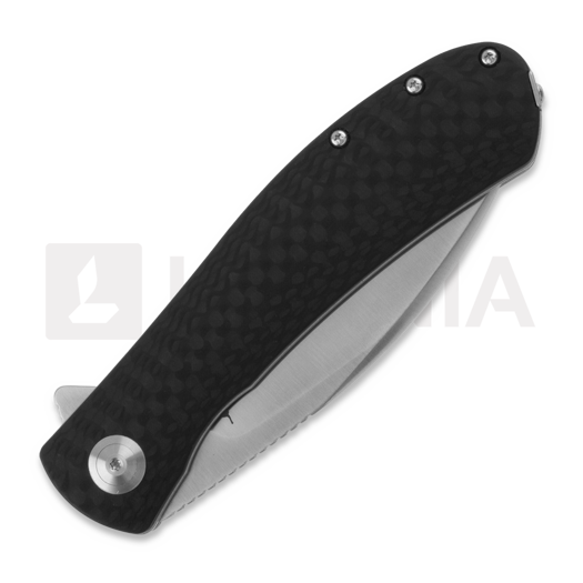 Trollsky Knives Mandu XL Magnacut, Black Carbontex G-10, Satin