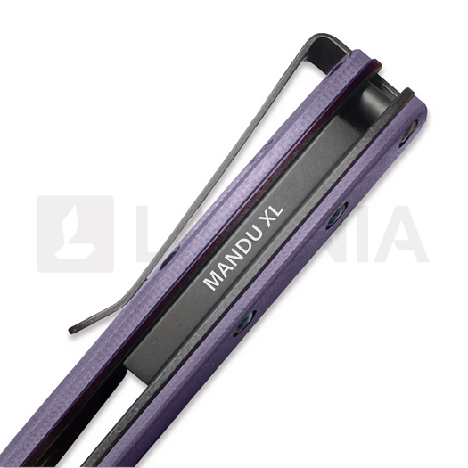 Trollsky Knives Mandu XL14C28N vouwmes, Purple G-10, Black Stonewash