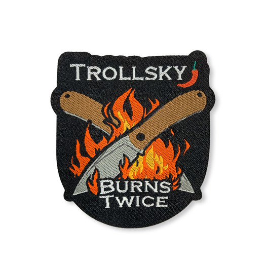 Trollsky Knives Patch Trollsky Burns Twice/Crossed Blades