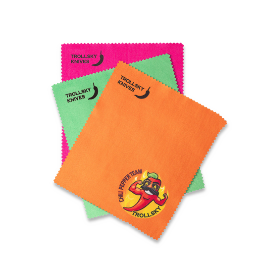 Trollsky Knives Trollsky Chili Peper Team Microfibre Cloth 3 PACK