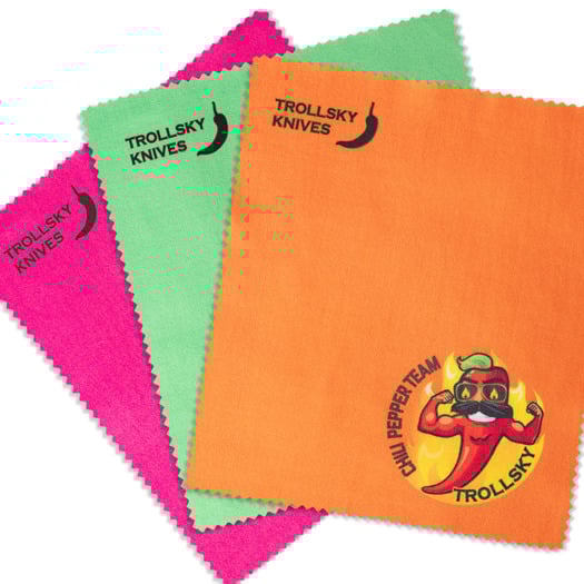 Trollsky Knives Trollsky Chili Peper Team Microfibre Cloth 3 PACK