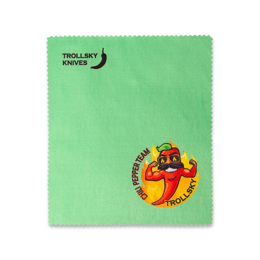 Trollsky Knives Trollsky Chili Peper Team Microfibre Cloth Green