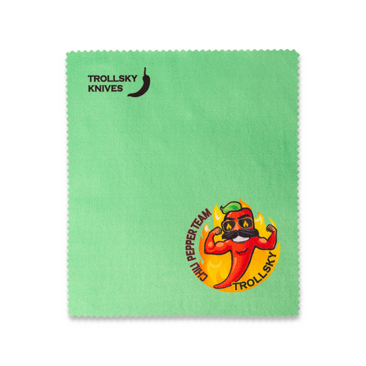 Trollsky Knives Trollsky Chili Peper Team Microfibre Cloth Green