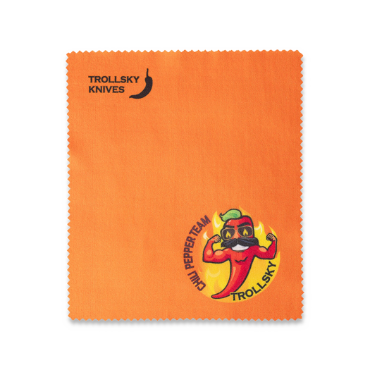 Trollsky Knives Trollsky Chili Peper Team Microfibre Cloth Orange