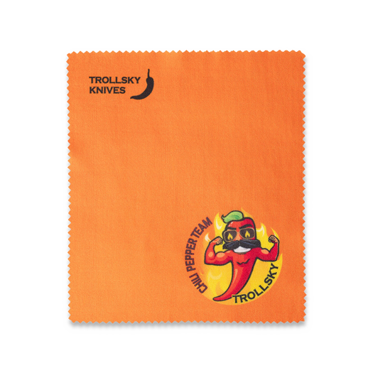Trollsky Knives Trollsky Chili Peper Team Microfibre Cloth Orange