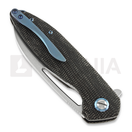 Couteau pliant Tuya Cebu Micarta, unpolished, noir