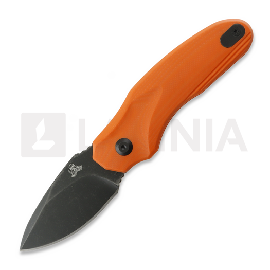 Twisted Assisted Fortis Drop Point folding knife, Orange G-10, Blackwash