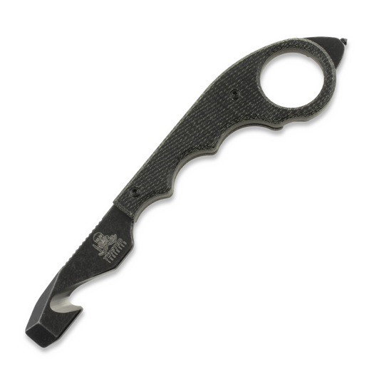 Twisted Assisted KEEP-SAFE Rescue tool, Black Micarta, Blackwash