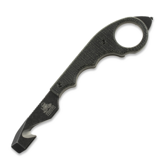 Twisted Assisted KEEP-SAFE Rescue tool, Black Micarta, Blackwash