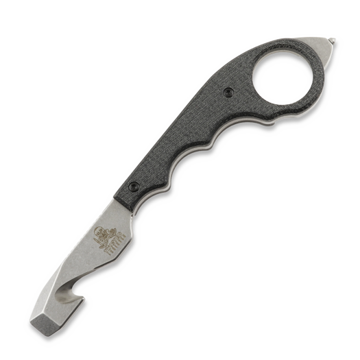 Twisted Assisted KEEP-SAFE Rescue tool, Black Micarta, Stonewash