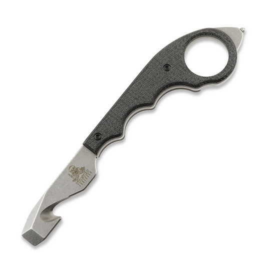 Twisted Assisted KEEP-SAFE Rescue tool, Black Micarta, Stonewash