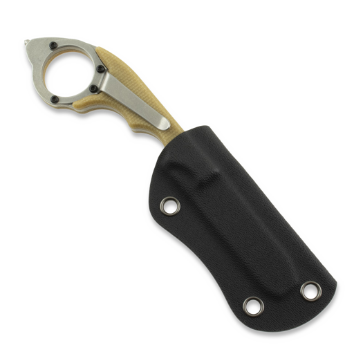 Twisted Assisted KEEP-SAFE Rescue tool, Natural Micarta, Stonewash