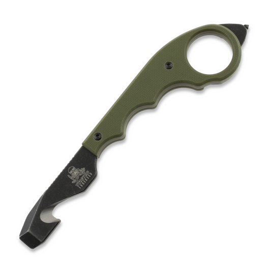 Twisted Assisted KEEP-SAFE Rescue tool, OD Green G-10, Blackwash