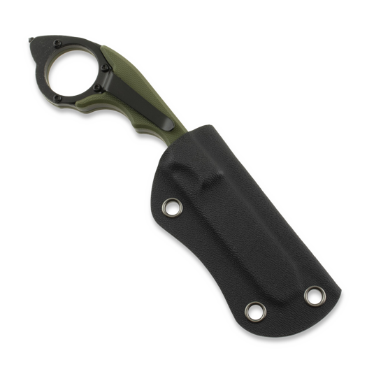 Twisted Assisted KEEP-SAFE Rescue tool, OD Green G-10, Blackwash