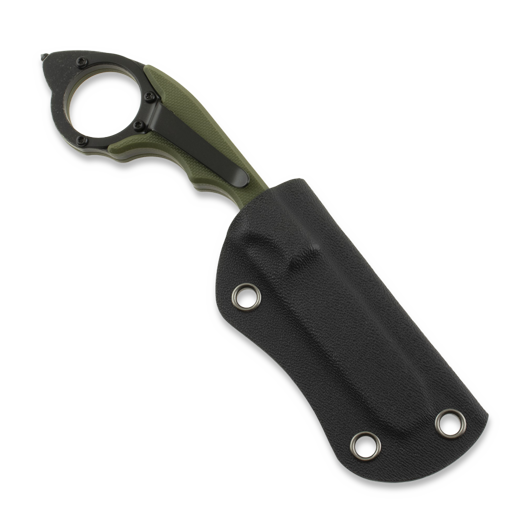 Twisted Assisted KEEP-SAFE Rescue tool, OD Green G-10, Blackwash
