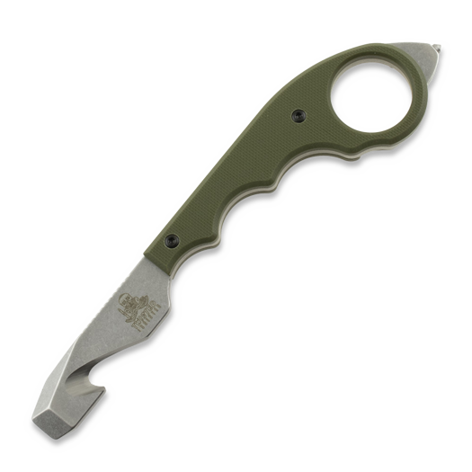 Twisted Assisted KEEP-SAFE Rescue tool, OD Green G-10, Stonewash