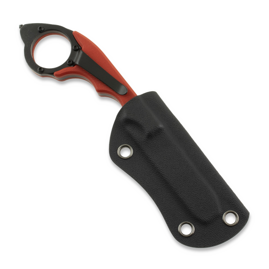 Twisted Assisted KEEP-SAFE Rescue tool, Red G-10, Blackwash