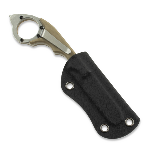Twisted Assisted KEEP-SAFE Rescue tool, Tan G-10, Stonewash