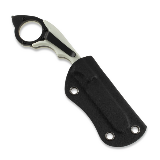 Twisted Assisted KEEP-SAFE Rescue tool, White G-10, Blackwash