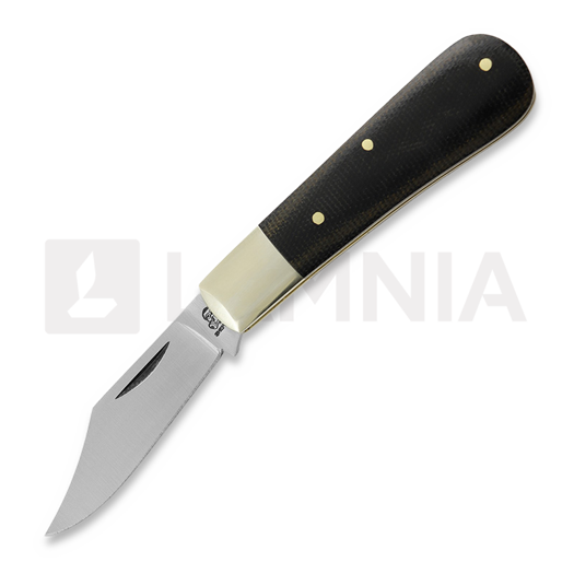 Twisted Assisted T.A. Sheffield Clip Point Barlow, Black Burlap Micarta