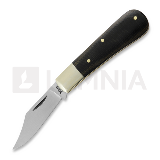 Twisted Assisted T.A. Sheffield Clip Point Barlow, Black Burlap Micarta