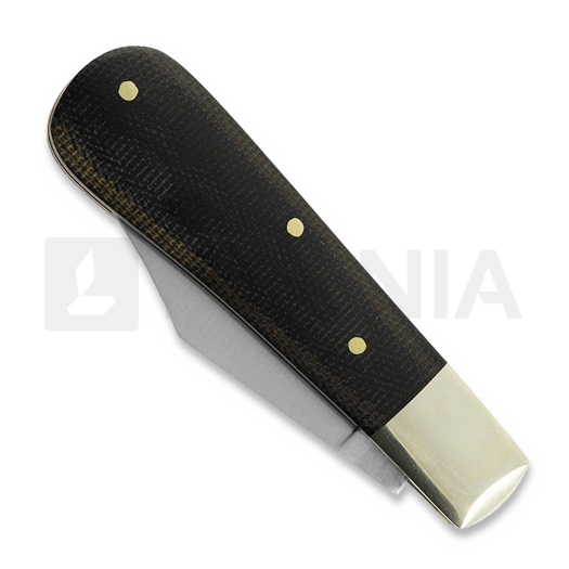 Twisted Assisted T.A. Sheffield Clip Point Barlow, Black Burlap Micarta