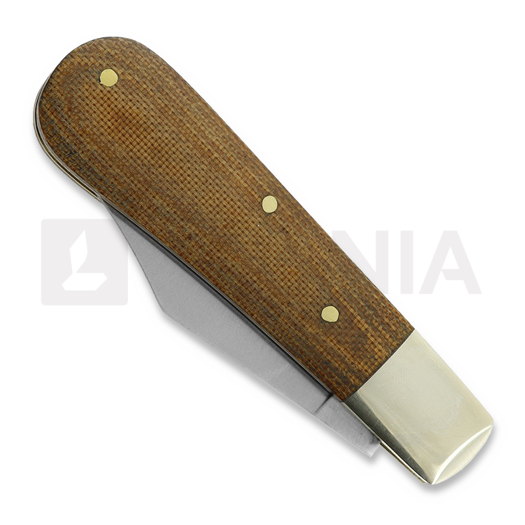 Twisted Assisted T.A. Sheffield Clip Point Barlow, Natural Micarta