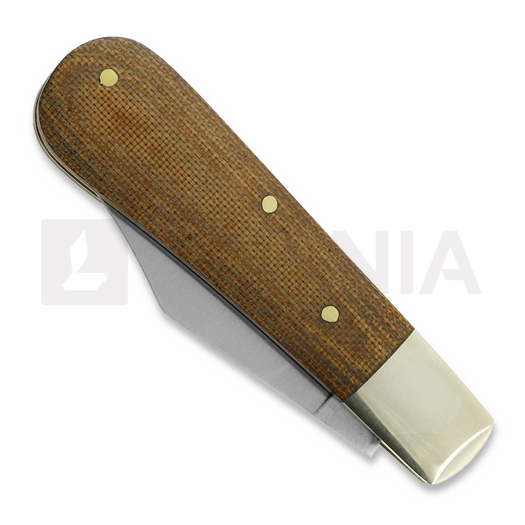 Twisted Assisted T.A. Sheffield Clip Point Barlow, Natural Micarta