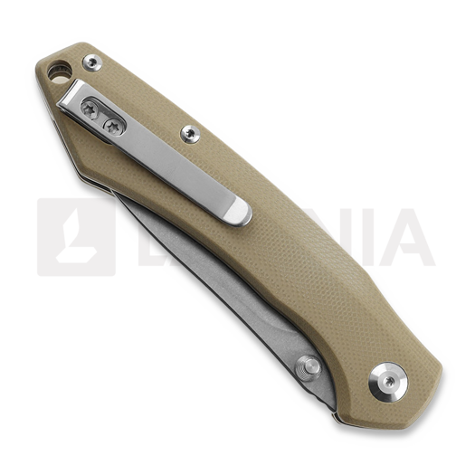 Navalha Twisted Assisted Twisted Atlas Slipjoint, Tan G-10, Stonewash