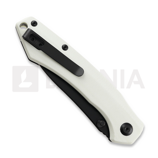 Navalha Twisted Assisted Twisted Atlas Slipjoint, White G-10, Black PVD