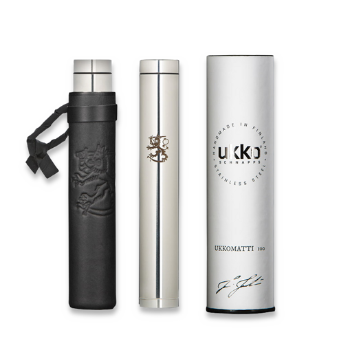 Ukko Finland Ukkomatti 100 Lion Finland with leather case kišeninė gertuvė