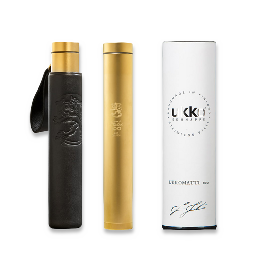 Ukko Finland Ukkomatti Lion Finland 100 24K hip flask