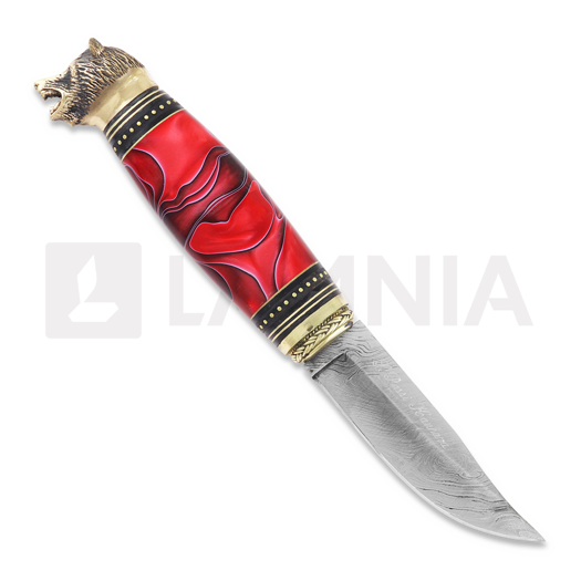 Coltello Uniikkipuukot Karhupää, rosso