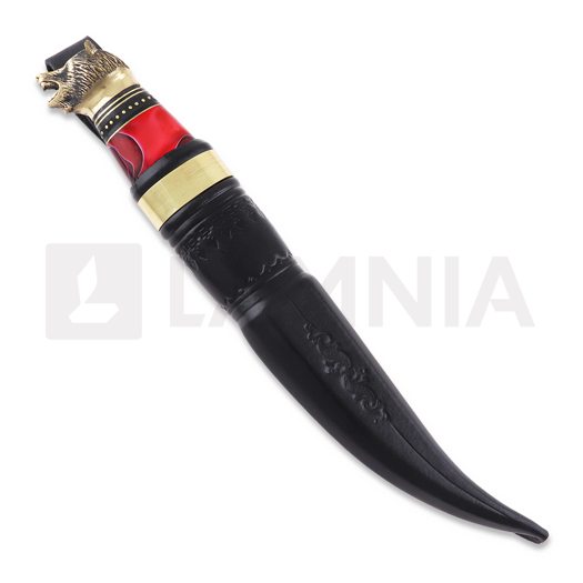 Coltello Uniikkipuukot Karhupää, rosso