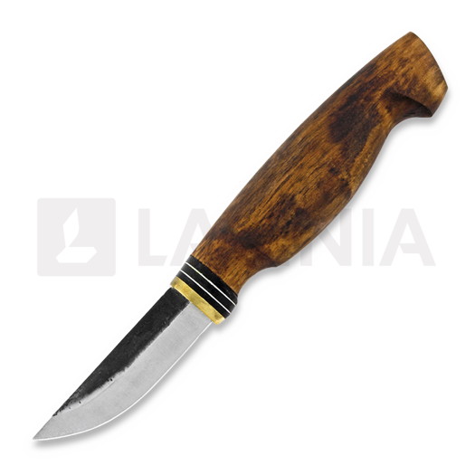 Faca finlandesa Uniikkipuukot Kätyri, curly birch, stained