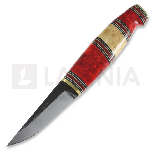 Uniikkipuukot Raitapaita finska kniv, röd