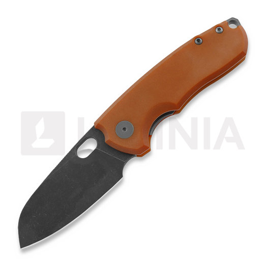 Skladací nôž Urban EDC Supply F5.5 - Orange Paper Micarta & Blackwash M390