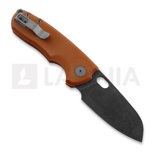 Urban EDC Supply F5.5 - Orange Paper Micarta & Blackwash M390 sulankstomas peilis