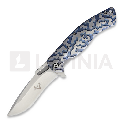 V Nives Atmosphere Framelock fällkniv, blue/silver