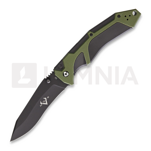 V Nives Fractal Linerlock A/O fällkniv, grön
